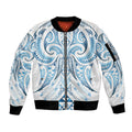 Maori Rugby Custom Ngaru Mangopare Sleeve Zip Bomber Jacket Kahui Whetu Niho Taniwha Motif