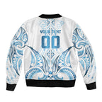 Maori Rugby Custom Ngaru Mangopare Sleeve Zip Bomber Jacket Kahui Whetu Niho Taniwha Motif