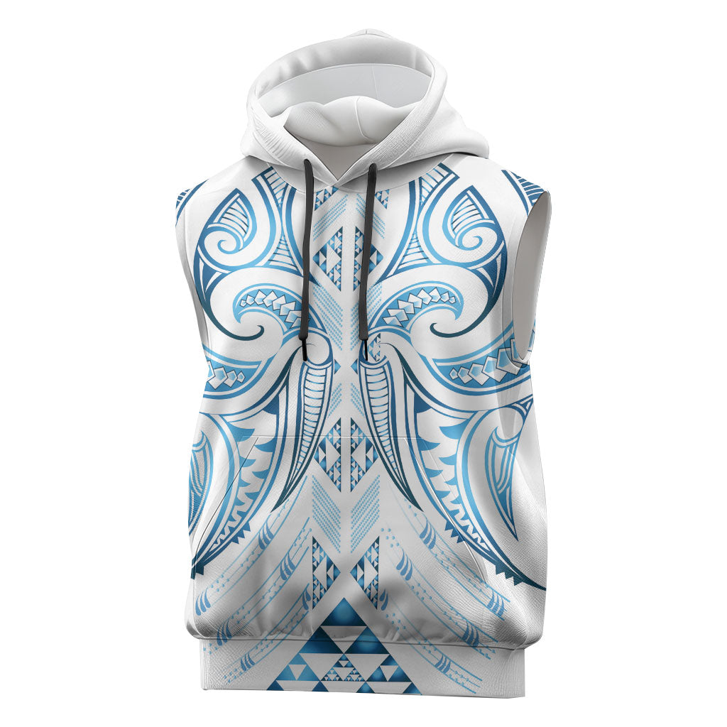 Maori Rugby Custom Ngaru Mangopare Sleeveless Hoodie Kahui Whetu Niho Taniwha Motif