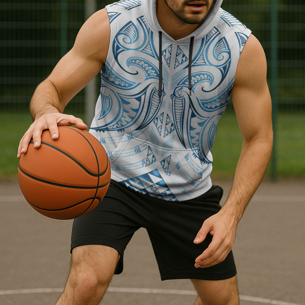 Maori Rugby Custom Ngaru Mangopare Sleeveless Hoodie Kahui Whetu Niho Taniwha Motif