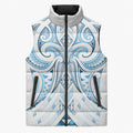 Maori Rugby Custom Ngaru Mangopare Sleeveless Puffer Jacket Kahui Whetu Niho Taniwha Motif