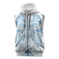 Maori Rugby Custom Ngaru Mangopare Sleeveless Zip Hoodie Kahui Whetu Niho Taniwha Motif