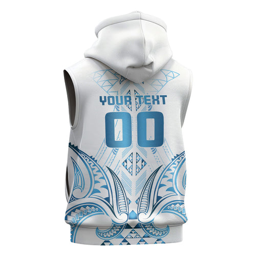 Maori Rugby Custom Ngaru Mangopare Sleeveless Zip Hoodie Kahui Whetu Niho Taniwha Motif