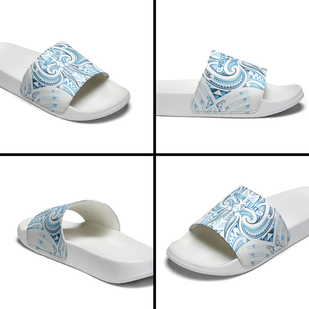 Maori Rugby Custom Ngaru Mangopare Slide Sandals Kahui Whetu Niho Taniwha Motif