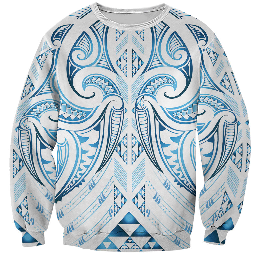 Maori Rugby Custom Ngaru Mangopare Sweatshirt Kahui Whetu Niho Taniwha Motif
