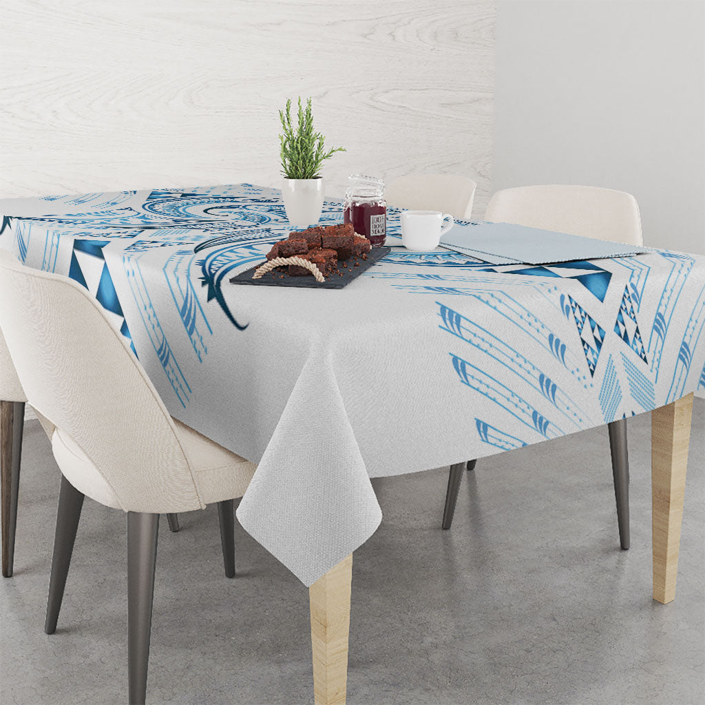 Maori Rugby Custom Ngaru Mangopare Tablecloth Kahui Whetu Niho Taniwha Motif