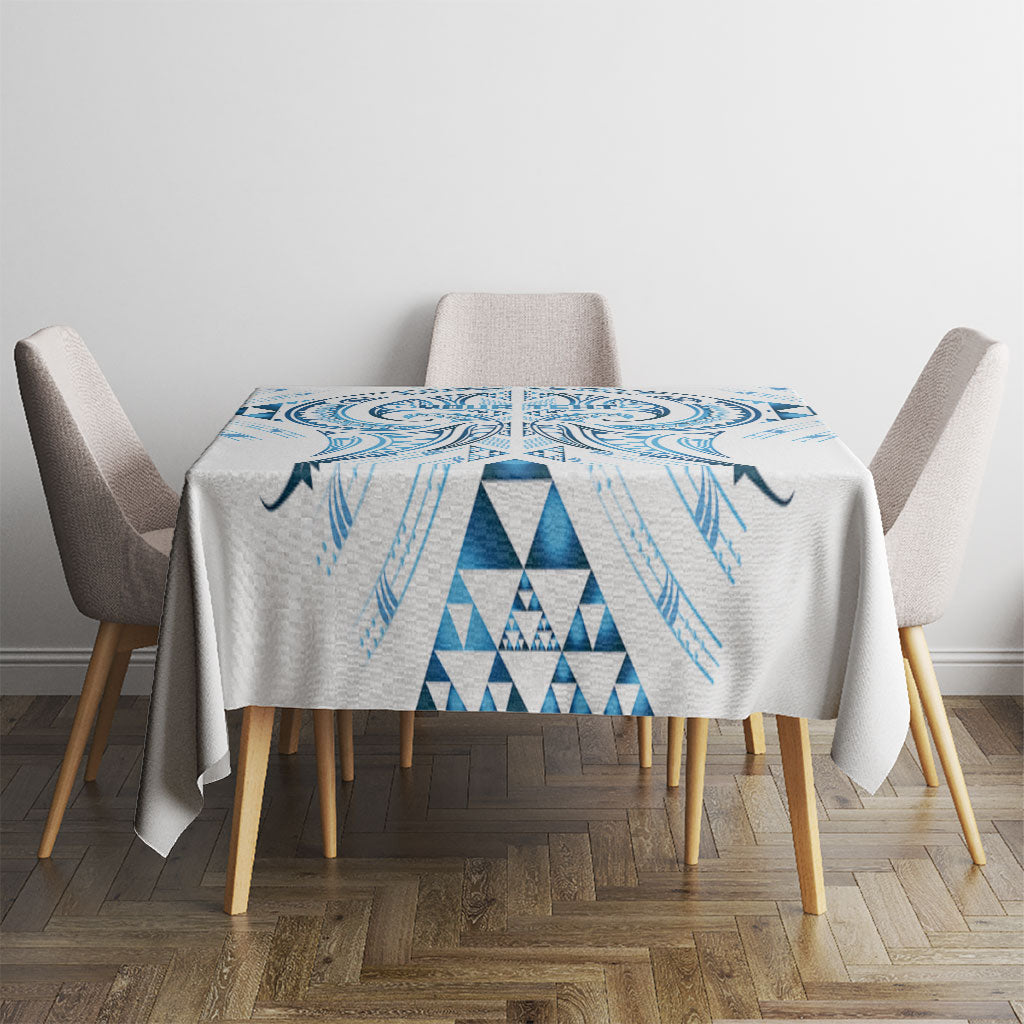 Maori Rugby Custom Ngaru Mangopare Tablecloth Kahui Whetu Niho Taniwha Motif