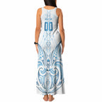 Maori Rugby Custom Ngaru Mangopare Tank Maxi Dress Kahui Whetu Niho Taniwha Motif