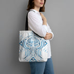 Maori Rugby Custom Ngaru Mangopare Tote Bag Kahui Whetu Niho Taniwha Motif