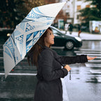 Maori Rugby Custom Ngaru Mangopare Umbrella Kahui Whetu Niho Taniwha Motif