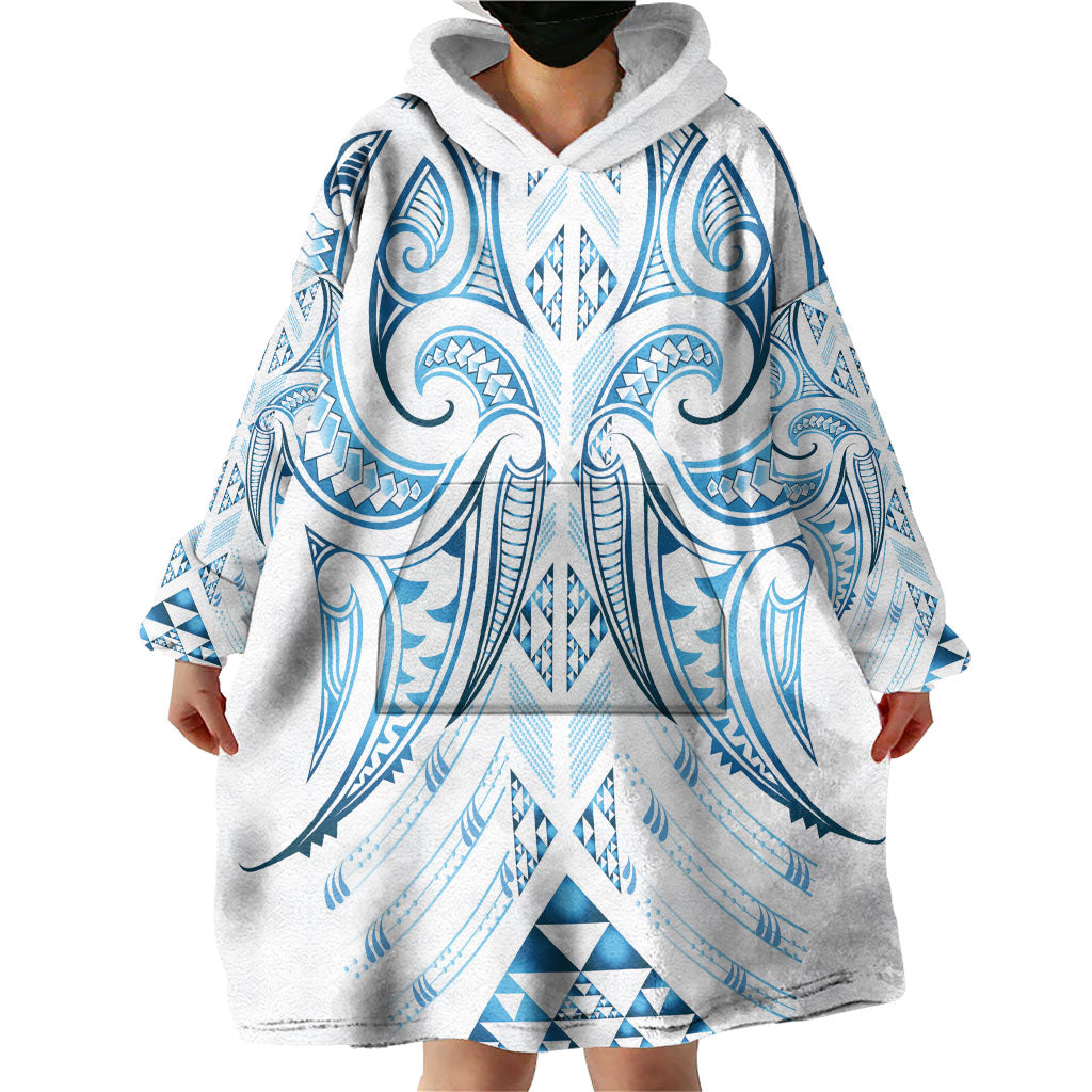 Maori Rugby Custom Ngaru Mangopare Wearable Blanket Hoodie Kahui Whetu Niho Taniwha Motif