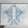 Maori Rugby Custom Ngaru Mangopare Window Curtain Kahui Whetu Niho Taniwha Motif
