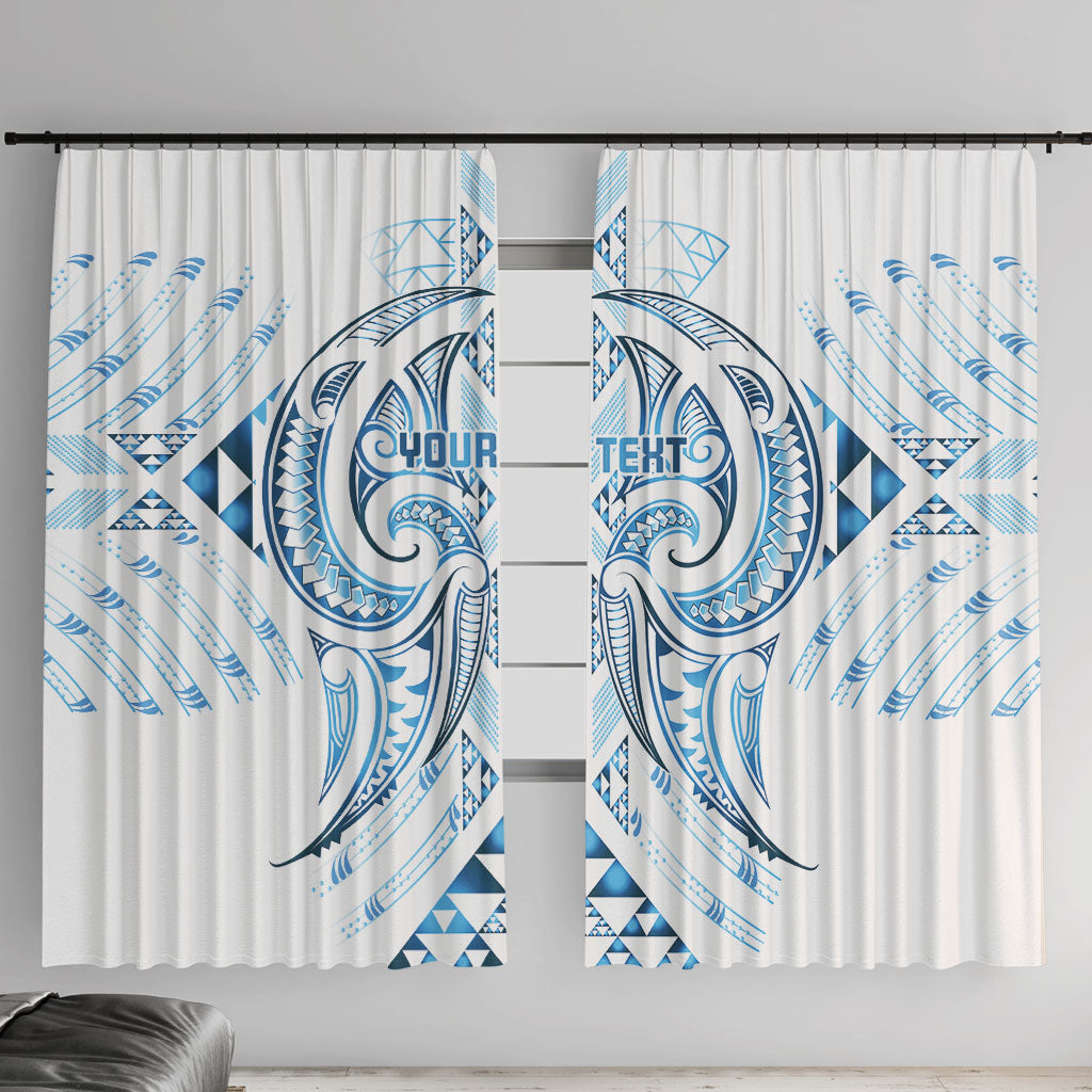 Maori Rugby Custom Ngaru Mangopare Window Curtain Kahui Whetu Niho Taniwha Motif