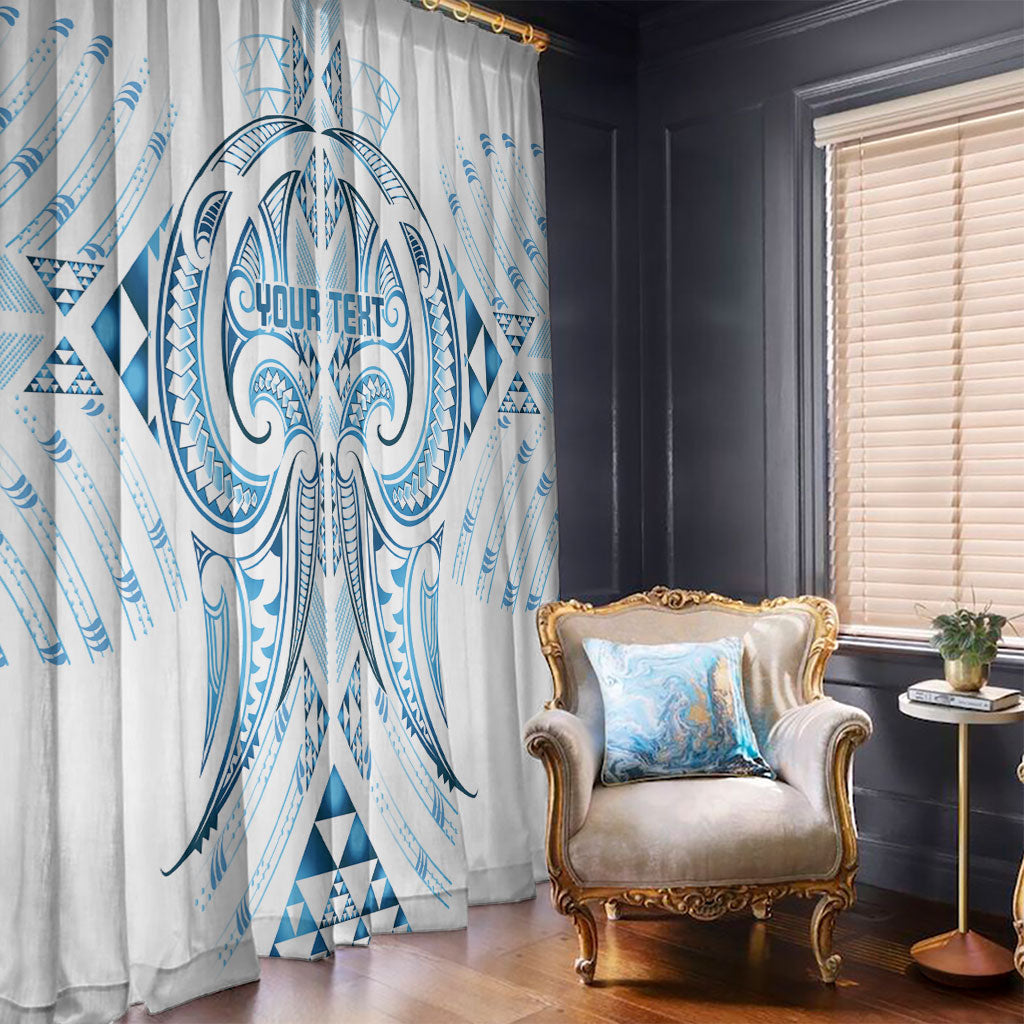 Maori Rugby Custom Ngaru Mangopare Window Curtain Kahui Whetu Niho Taniwha Motif