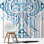 Maori Rugby Custom Ngaru Mangopare Window Curtain Kahui Whetu Niho Taniwha Motif