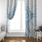 Maori Rugby Custom Ngaru Mangopare Window Curtain Kahui Whetu Niho Taniwha Motif