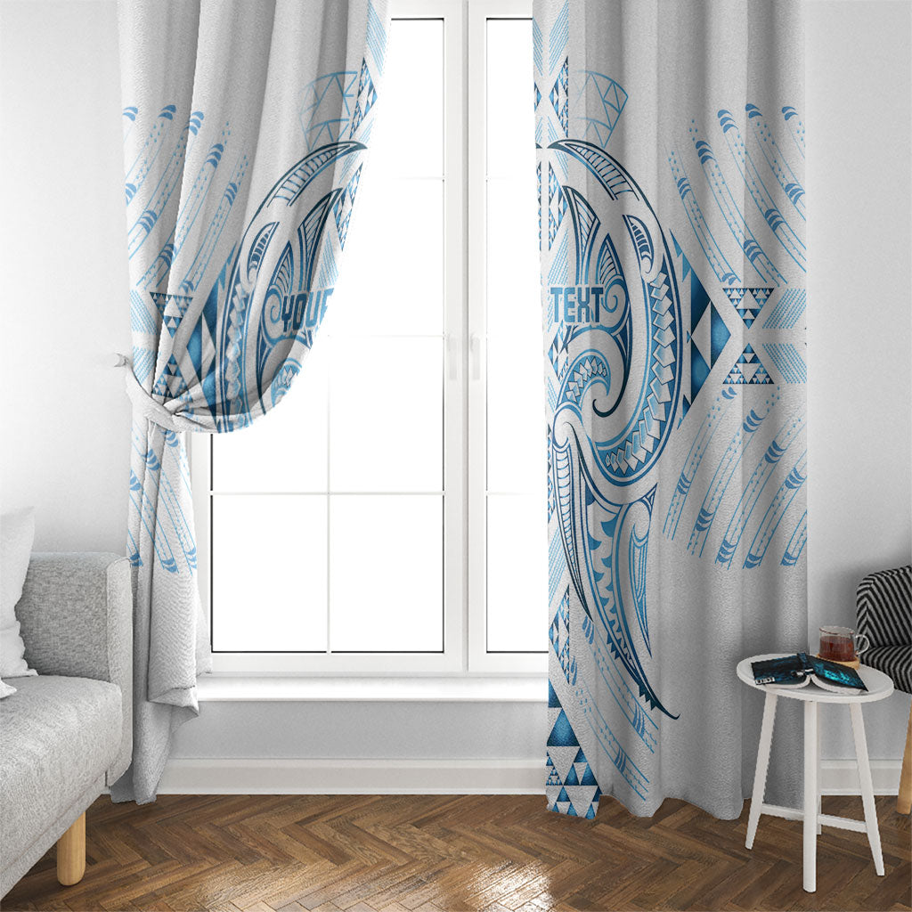 Maori Rugby Custom Ngaru Mangopare Window Curtain Kahui Whetu Niho Taniwha Motif