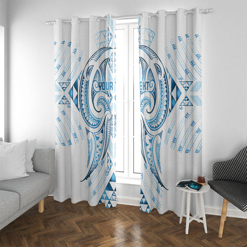Maori Rugby Custom Ngaru Mangopare Window Curtain Kahui Whetu Niho Taniwha Motif