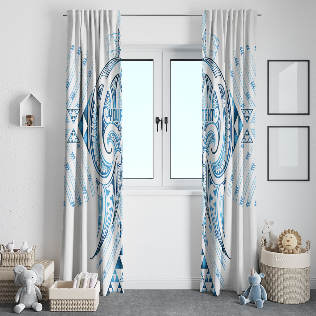 Maori Rugby Custom Ngaru Mangopare Window Curtain Kahui Whetu Niho Taniwha Motif