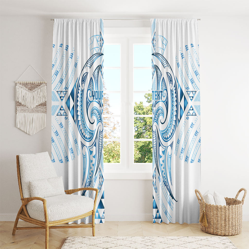 Maori Rugby Custom Ngaru Mangopare Window Curtain Kahui Whetu Niho Taniwha Motif