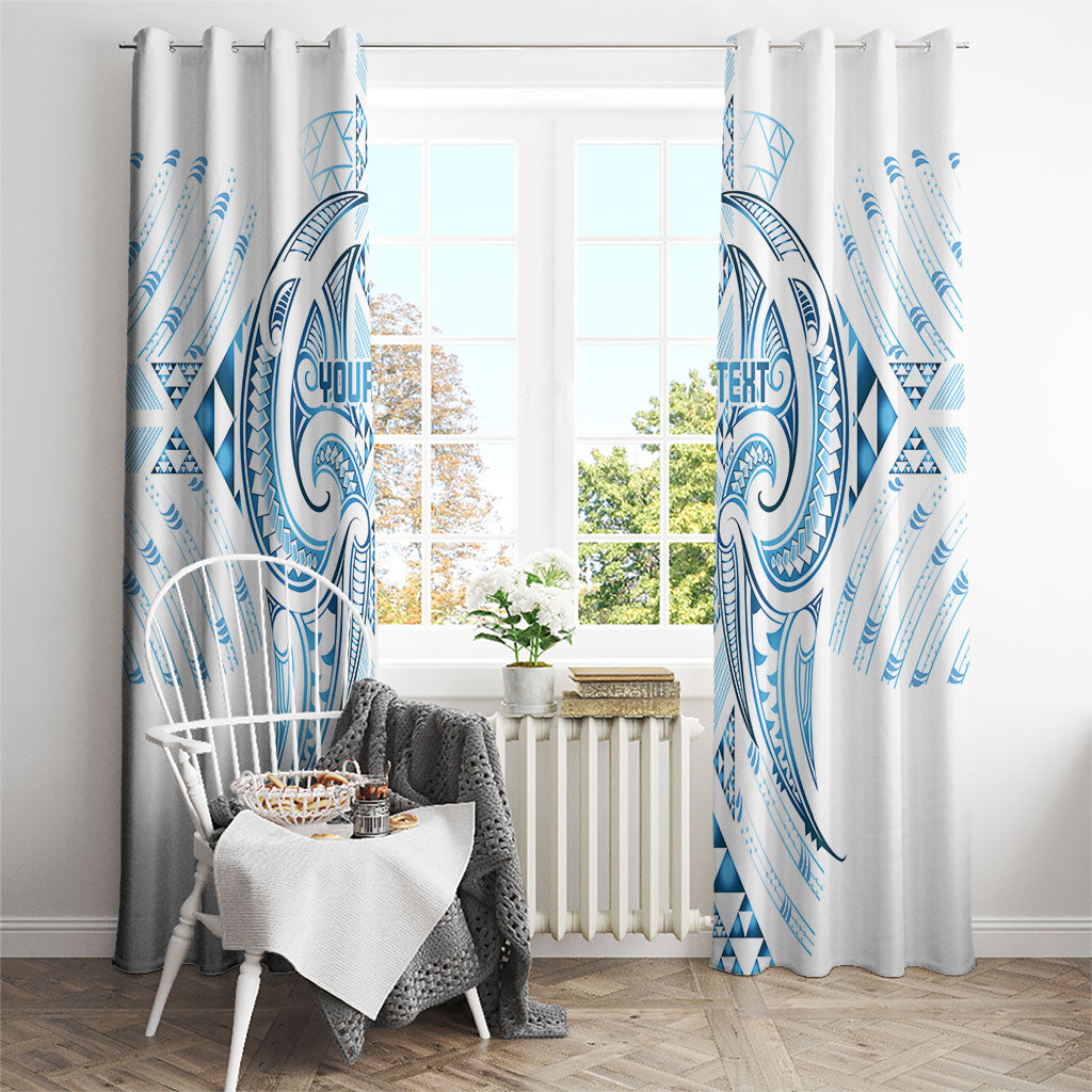Maori Rugby Custom Ngaru Mangopare Window Curtain Kahui Whetu Niho Taniwha Motif