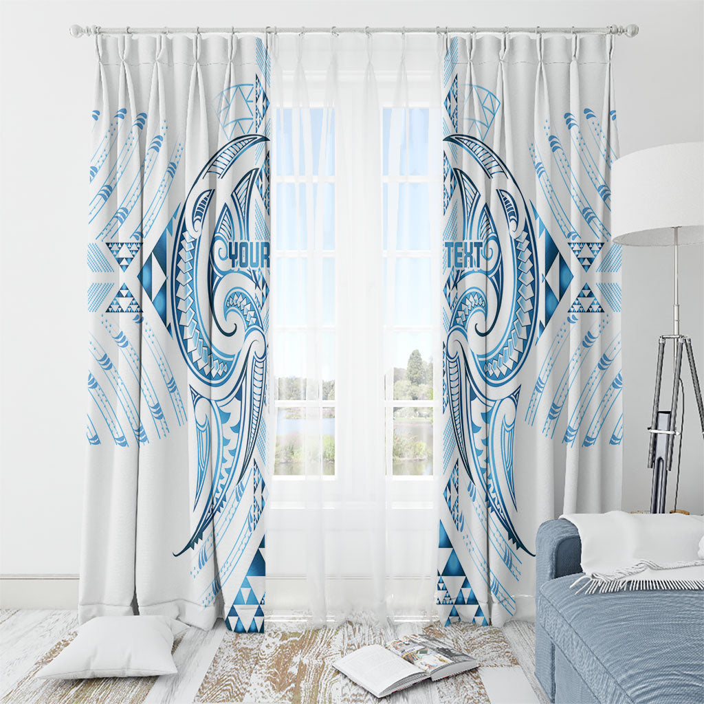 Maori Rugby Custom Ngaru Mangopare Window Curtain Kahui Whetu Niho Taniwha Motif