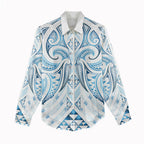 Maori Rugby Custom Ngaru Mangopare Women Casual Shirt Kahui Whetu Niho Taniwha Motif