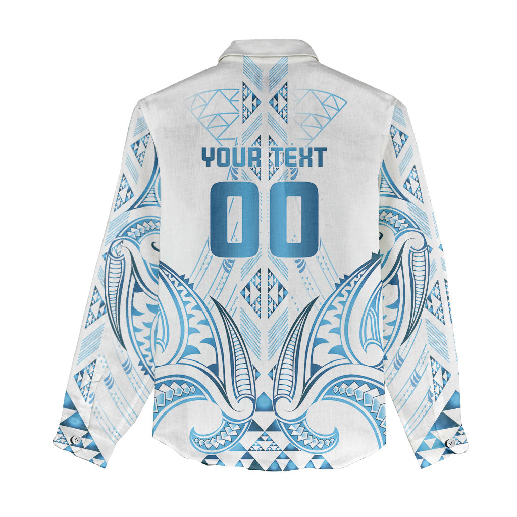 Maori Rugby Custom Ngaru Mangopare Women Casual Shirt Kahui Whetu Niho Taniwha Motif