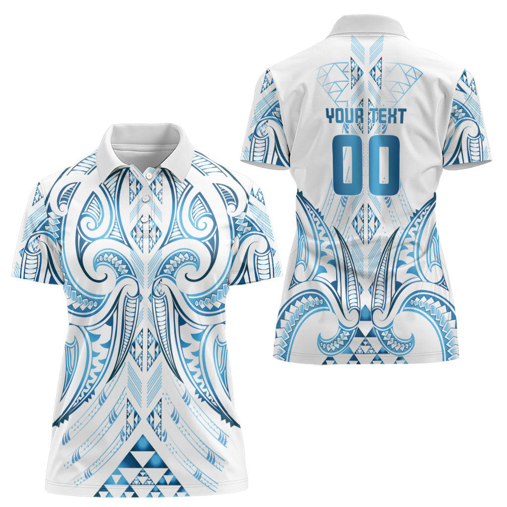 Maori Rugby Custom Ngaru Mangopare Women Polo Shirt Kahui Whetu Niho Taniwha Motif