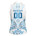 Maori Rugby Custom Ngaru Mangopare Women Sleeveless Polo Shirt Kahui Whetu Niho Taniwha Motif