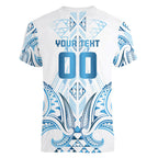 Maori Rugby Custom Ngaru Mangopare Women V-Neck T-Shirt Kahui Whetu Niho Taniwha Motif