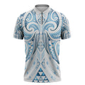 Maori Rugby Custom Ngaru Mangopare Zipper Polo Shirt Kahui Whetu Niho Taniwha Motif