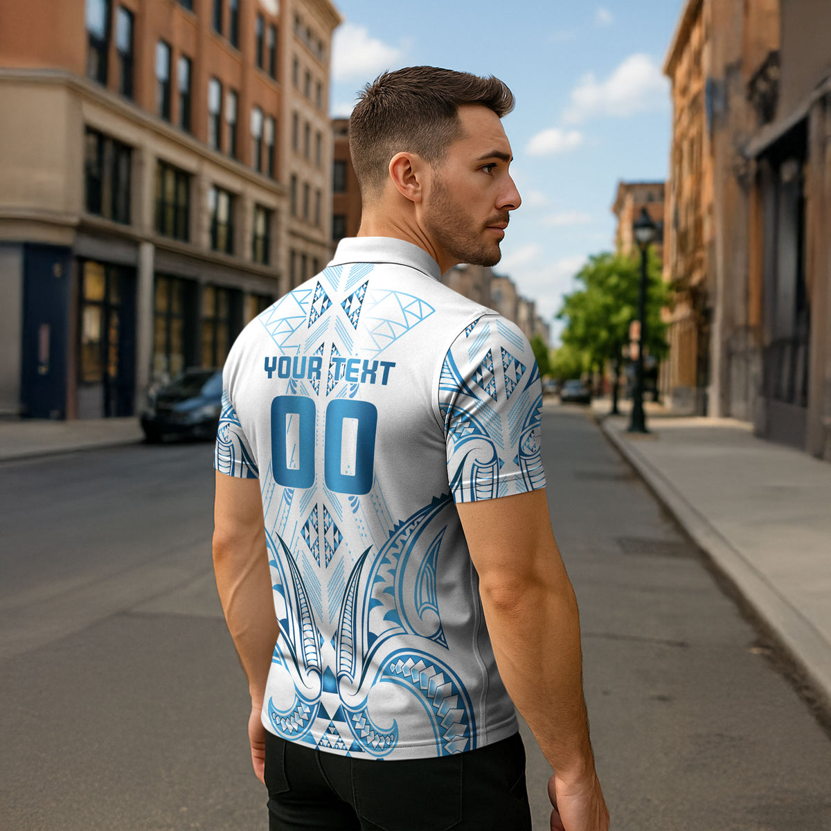 Maori Rugby Custom Ngaru Mangopare Zipper Polo Shirt Kahui Whetu Niho Taniwha Motif