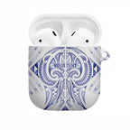 Maori Rugby Custom Ngaru Mangopare AirPods Case Kikorangi Niho Taniwha Motif