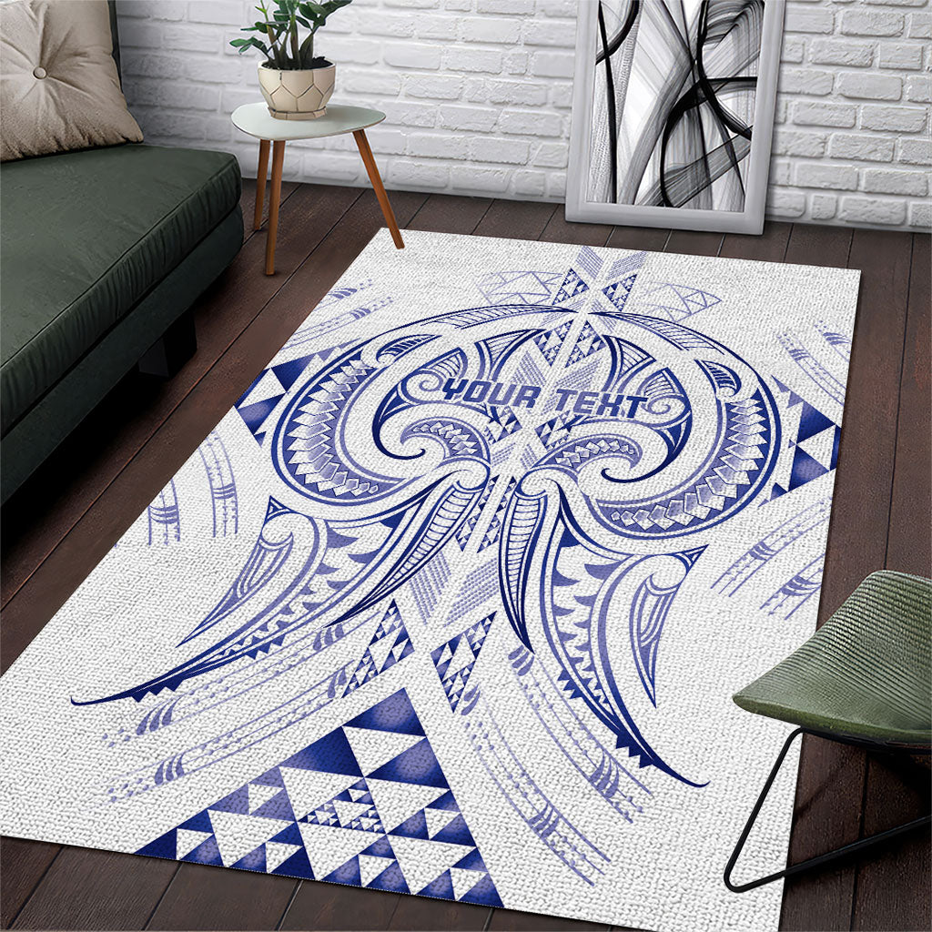 Maori Rugby Custom Ngaru Mangopare Area Rug Kikorangi Niho Taniwha Motif