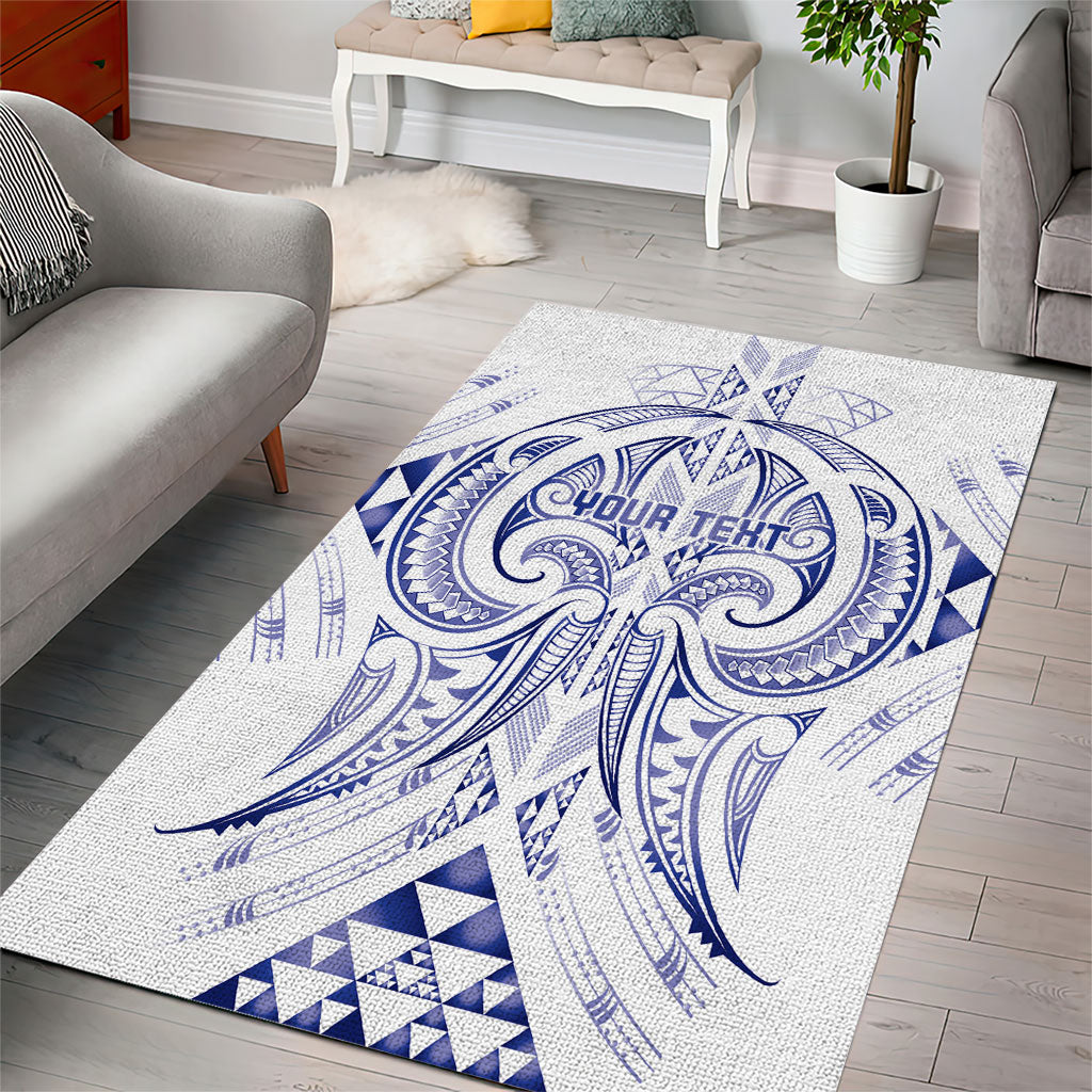 Maori Rugby Custom Ngaru Mangopare Area Rug Kikorangi Niho Taniwha Motif