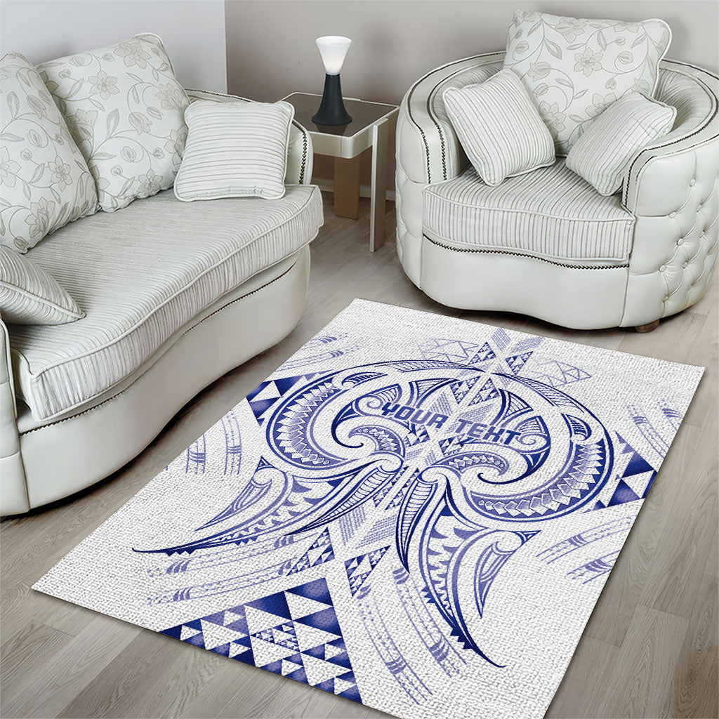 Maori Rugby Custom Ngaru Mangopare Area Rug Kikorangi Niho Taniwha Motif
