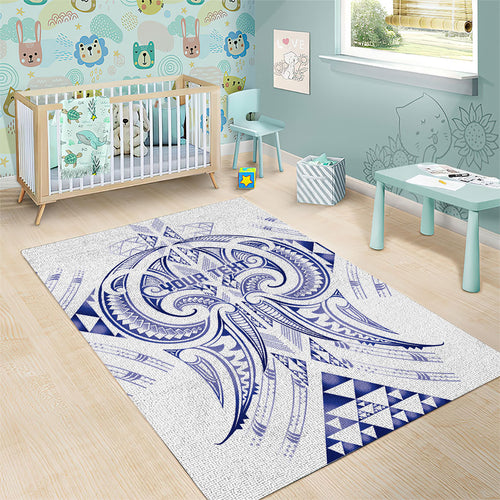 Maori Rugby Custom Ngaru Mangopare Area Rug Kikorangi Niho Taniwha Motif