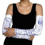 Maori Rugby Custom Ngaru Mangopare Arm Sleeves Kikorangi Niho Taniwha Motif