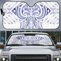 Maori Rugby Custom Ngaru Mangopare Auto Sun Shade Kikorangi Niho Taniwha Motif