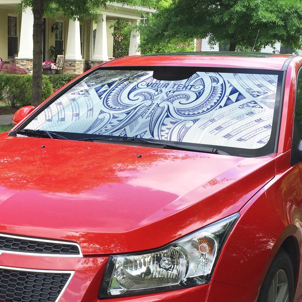 Maori Rugby Custom Ngaru Mangopare Auto Sun Shade Kikorangi Niho Taniwha Motif
