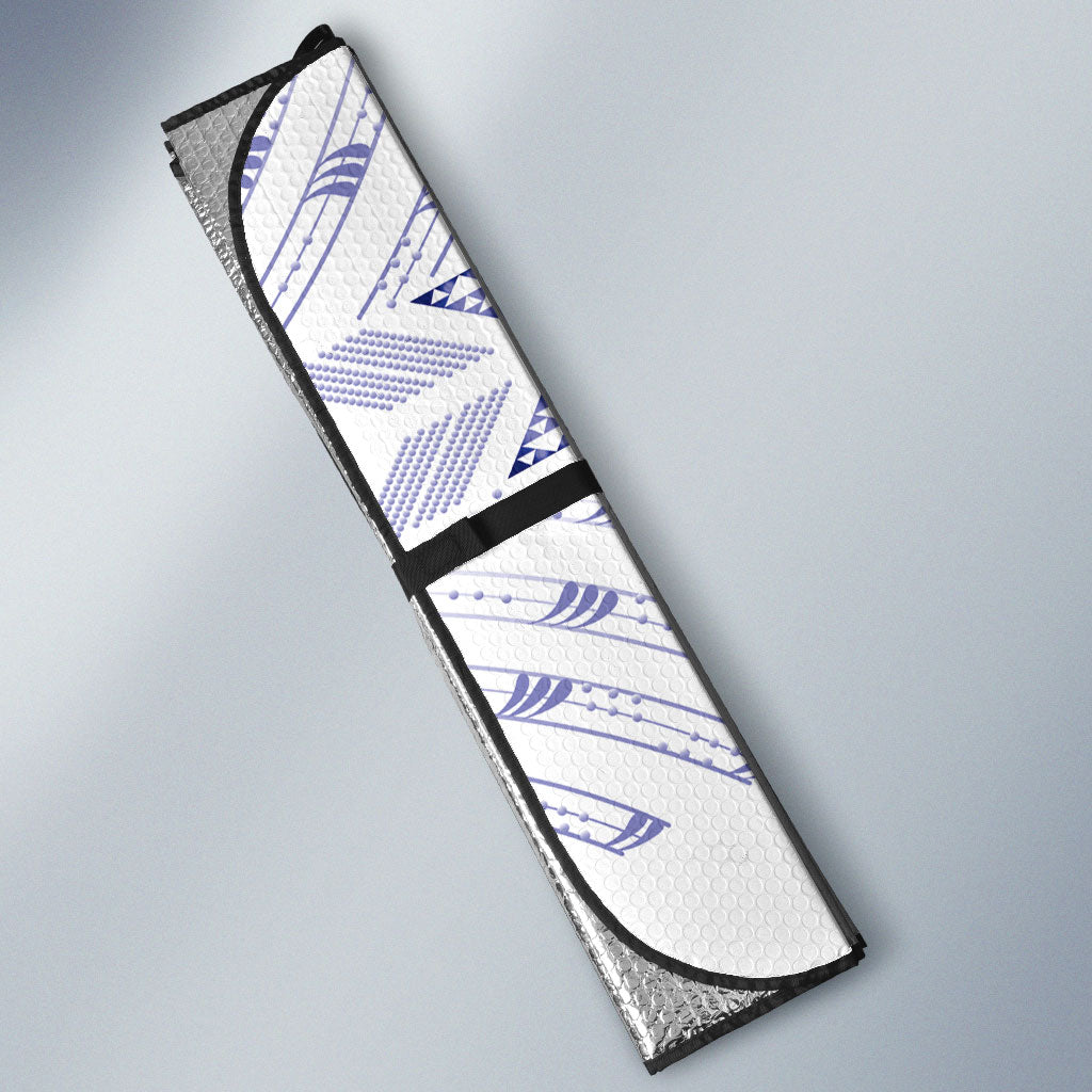 Maori Rugby Custom Ngaru Mangopare Auto Sun Shade Kikorangi Niho Taniwha Motif