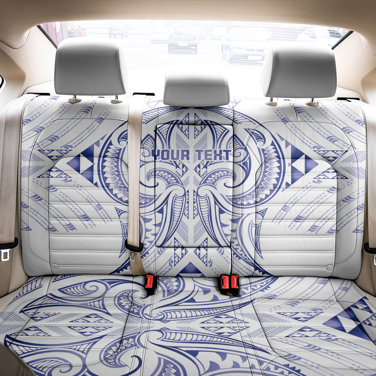 Maori Rugby Custom Ngaru Mangopare Back Car Seat Cover Kikorangi Niho Taniwha Motif