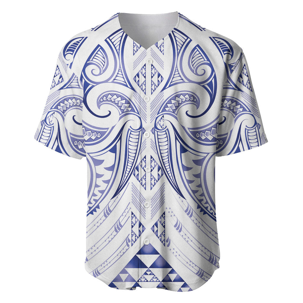 Maori Rugby Custom Ngaru Mangopare Baseball Jersey Kikorangi Niho Taniwha Motif