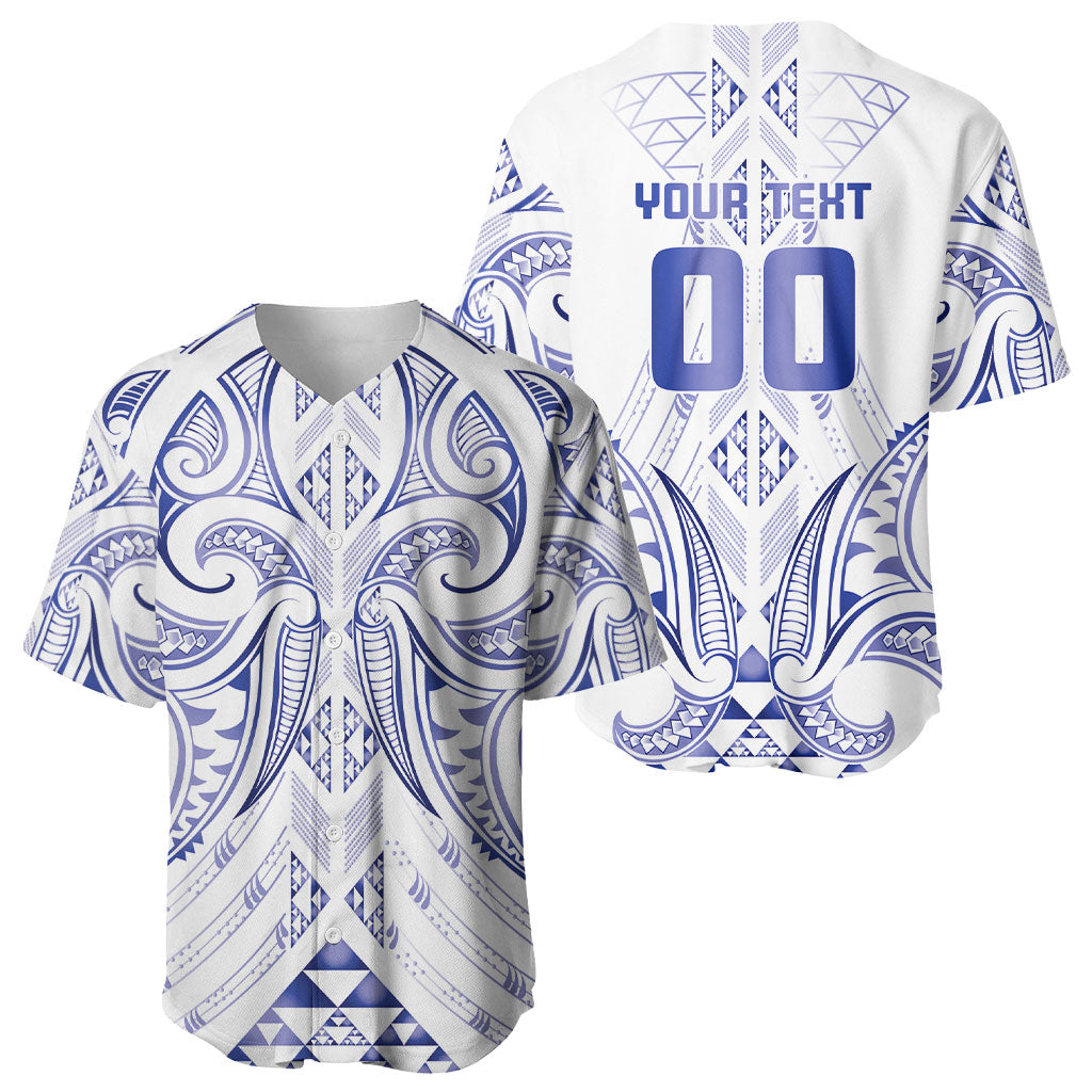 Maori Rugby Custom Ngaru Mangopare Baseball Jersey Kikorangi Niho Taniwha Motif