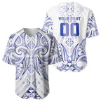 Maori Rugby Custom Ngaru Mangopare Baseball Jersey Kikorangi Niho Taniwha Motif