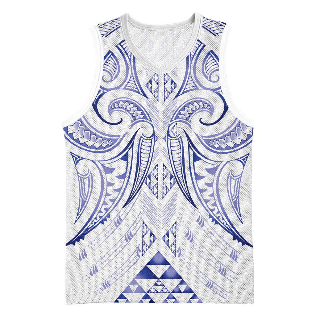 Maori Rugby Custom Ngaru Mangopare Basketball Jersey Kikorangi Niho Taniwha Motif