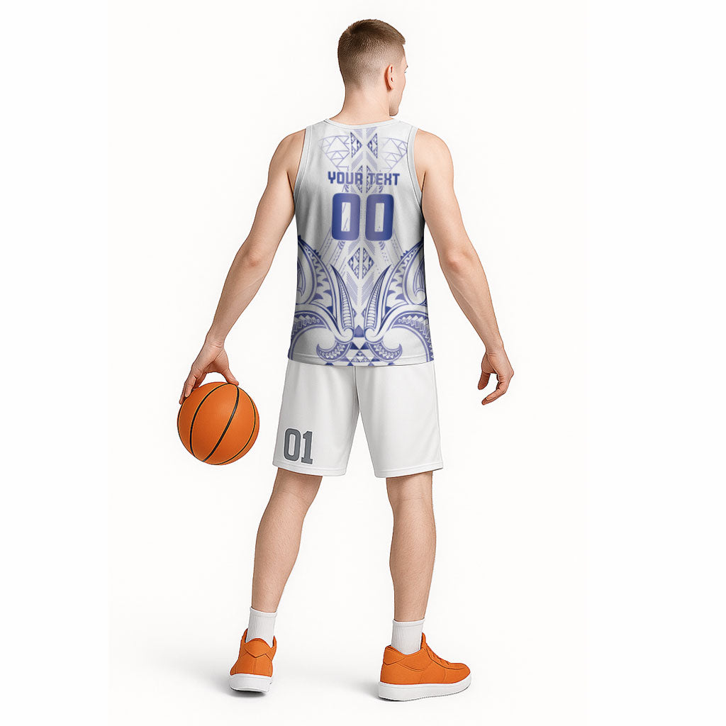 Maori Rugby Custom Ngaru Mangopare Basketball Jersey Kikorangi Niho Taniwha Motif
