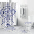 Maori Rugby Custom Ngaru Mangopare Bathroom Set Kikorangi Niho Taniwha Motif