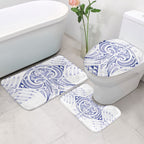Maori Rugby Custom Ngaru Mangopare Bathroom Set Kikorangi Niho Taniwha Motif